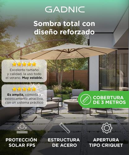 Sombrilla con Base Regulable con Criquet  FPS Usado - 1