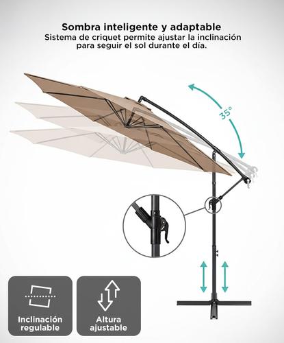 Sombrilla con Base Regulable con Criquet  FPS Usado - 4