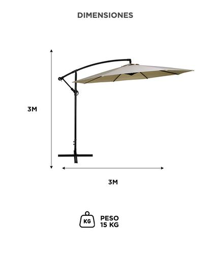 Sombrilla con Base Regulable con Criquet  FPS Usado - 5
