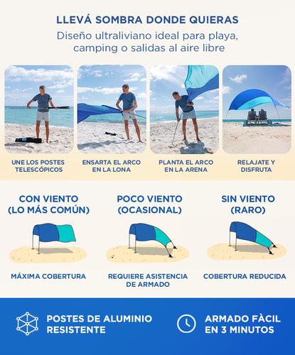 Gazebo De Viento Southport by Gadnic Playa Ultraliviano UV50 5x3m Portátil - 3