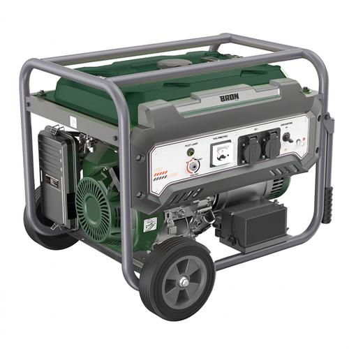 Generador Grupo Electrógeno a Nafta BRON by Gadnic 6500WPortátil Ruedas 220V Arranque Manual - 0