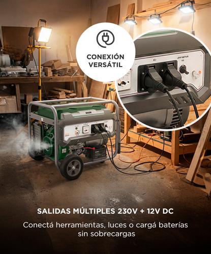 Generador Grupo Electrógeno a Nafta BRON by Gadnic 6500WPortátil Ruedas 220V Arranque Manual - 2