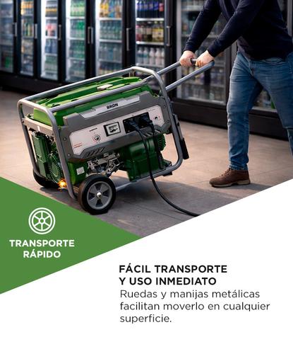 Generador Grupo Electrógeno a Nafta BRON by Gadnic 6500WPortátil Ruedas 220V Arranque Manual - 4