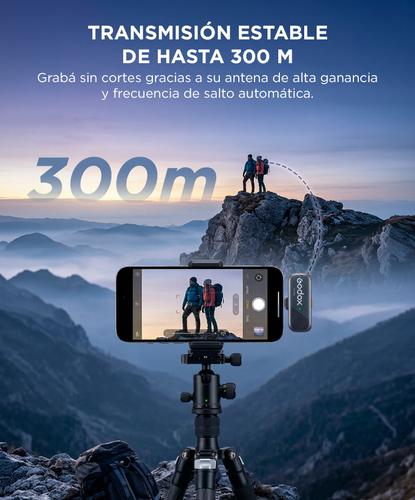 Micrófono Inalambrico Godox Cube C Combo Kit 1 24 bits 40 horas 115 dB 300 m  - 2