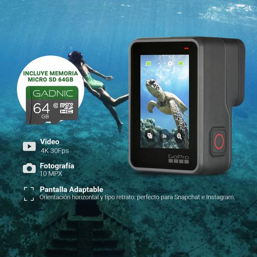 Cámara Gopro Hero 7 Silver 4k + MicroSD GADNIC 64GB - 2