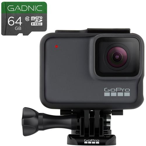 Cámara Gopro Hero 7 Silver 4k + MicroSD GADNIC 64GB - 0
