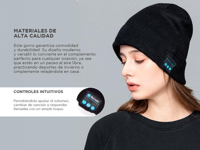 Gorro Deportivo Con Auriculares Inalámbricos Gadnic GBR1 Manos Libres  - 3