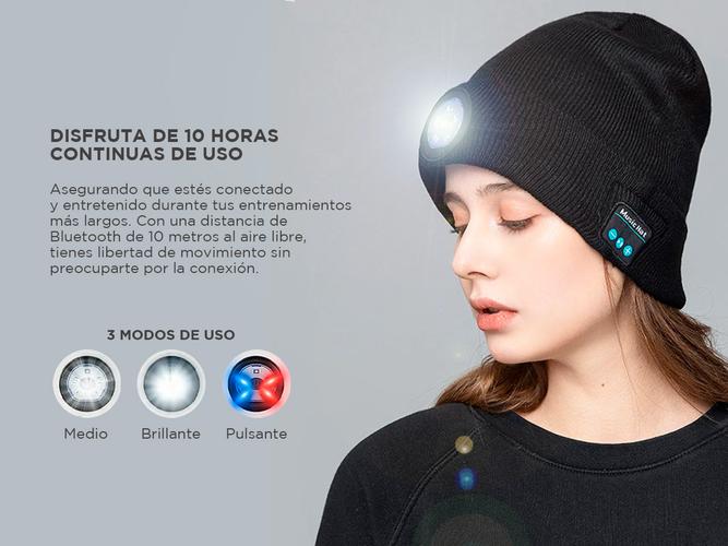Gorro con Auriculares y Linterna Gadnic GBR2 Inalámbricos de Running - 3