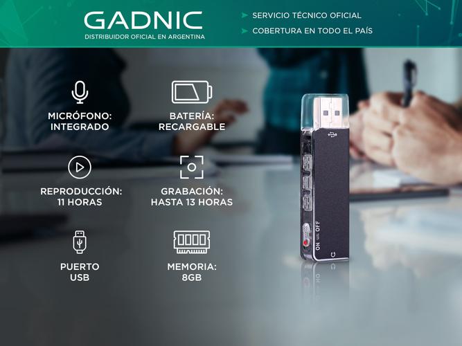 Grabadora de Voz Digital Gadnic REC24 Recargable - 1