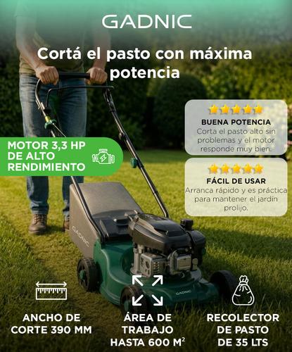 Máquina De Cortar Pasto Gadnic 16” 3.3 HP Bolsa Recolectora 35 Litros - 1