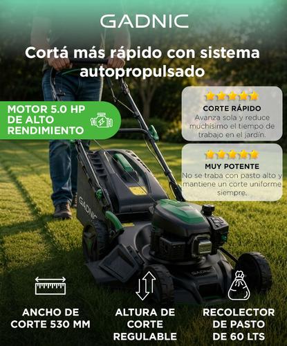 Máquina De Cortar Pasto Gadnic 21” 5.0 HP Autopropulsada Bolsa Recolectora 60 Litros - 1