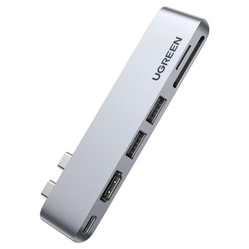 Hub Adaptador 6 en 2 Ugreen Doble Usb-c a  HDMI2USB 30 ATFSDUSB-C  - 0