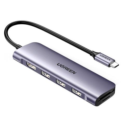 Hub Adaptador Ugreen 6 en 1 4K HDMI USB C a USB - 0