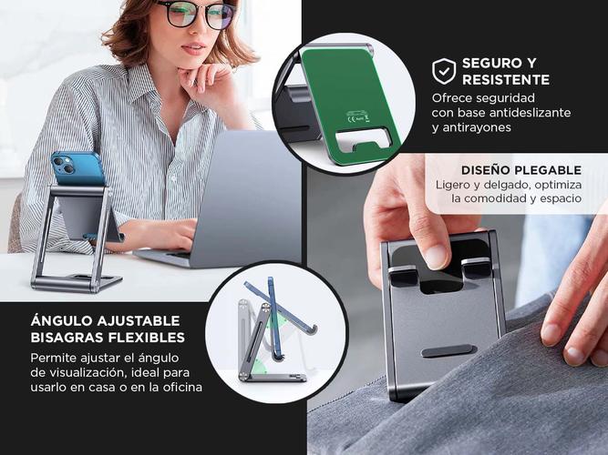 Soporte para teléfono UGREEN de aluminio ajustable - 2