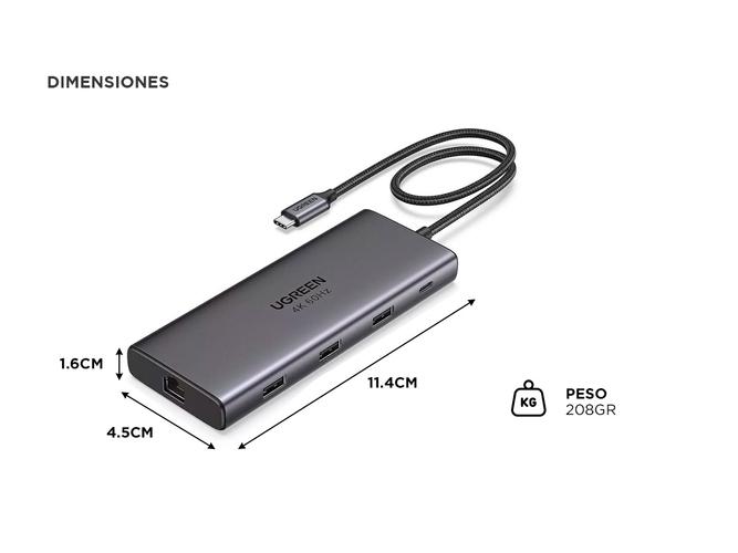 Hub Multipuerto 9 en 1 Ugreen USB HDMI  - 5