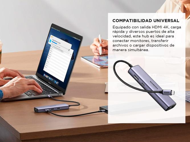 Hub Multipuerto 6 en 1 Ugreen USB-C Ethernet - 2