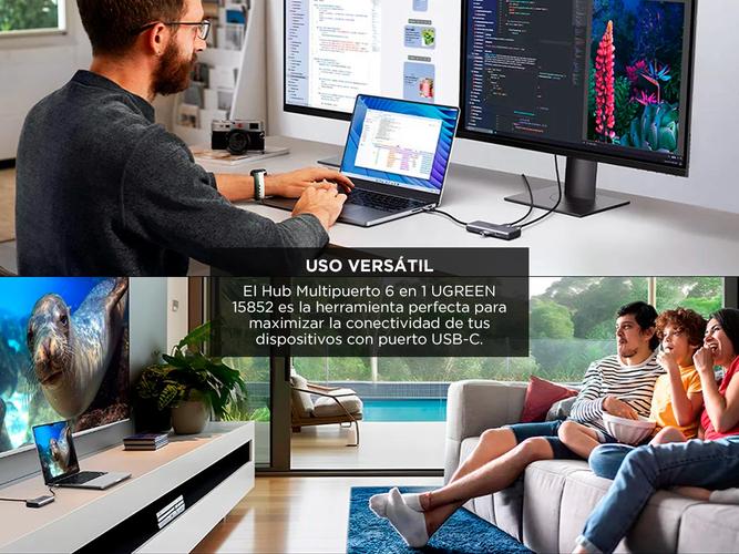 Hub Multipuerto 6 en 1 Ugreen USB-C - 3