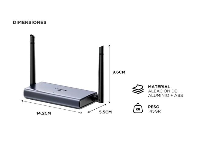 Transmisor HDMI Inalambrico Ugreen 1080p 60hz Plug and Play - 4