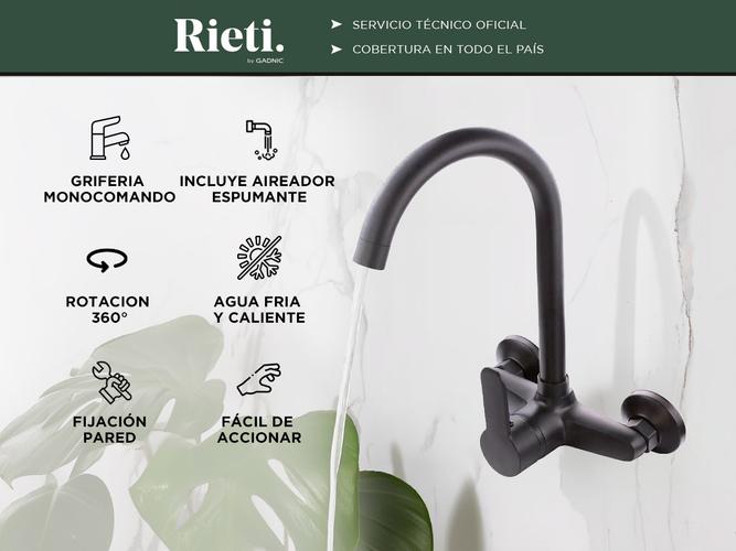 Griferia Monocomando Rieti By Gadnic De Pared Baño y Cocina - 1