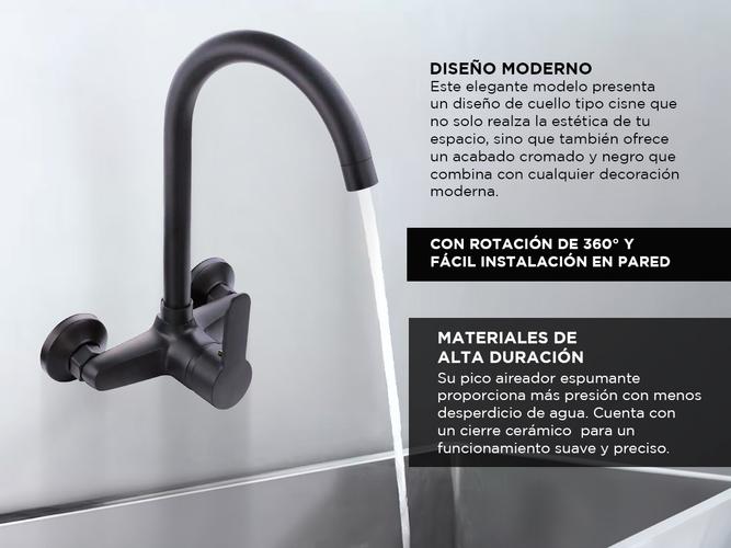 Griferia Monocomando Rieti By Gadnic De Pared Baño y Cocina - 2
