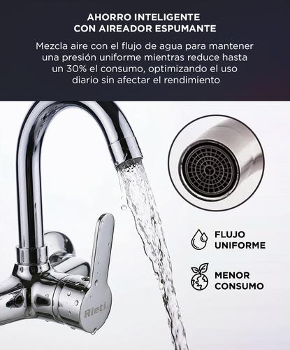 Griferia Monocomando Rieti By Gadnic De Pared Baño y Cocina - 4