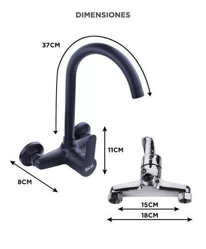 Griferia Monocomando Rieti By Gadnic De Pared Baño y Cocina - 5