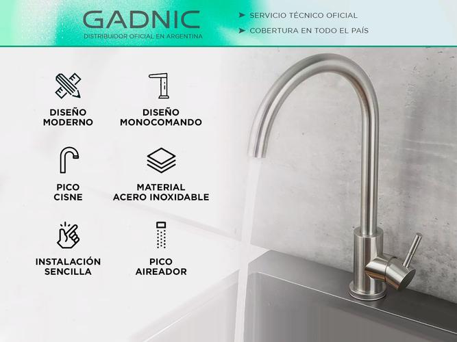 Griferia Monocomando Rieti By Gadnic Pulida Pico Cisne - 1