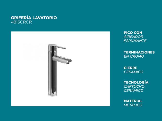 Grifería Hidromet Storm Lavatorio Alto Monocomando Para Baño Cromo - 2