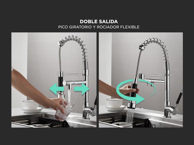 Griferia Canilla Gadnic Cocina Gourmet Doble Función 55 Cm Premium - 2