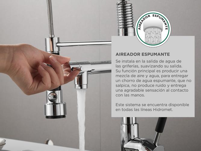 Griferia Canilla Gadnic Cocina Gourmet Doble Función 55 Cm Premium - 4