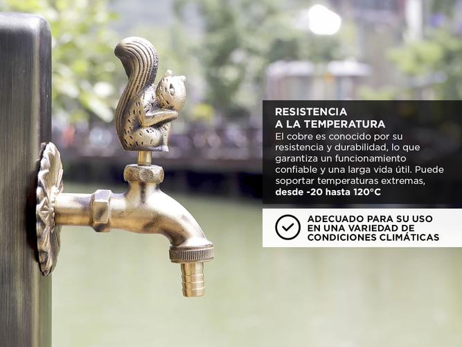 Canilla de Jardín Diseño Ardilla Gadnic de Cobre - 3