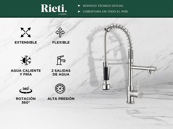 Griferia Canilla Monocomando Rieti by Gadnic Extensible y Flexible - 1