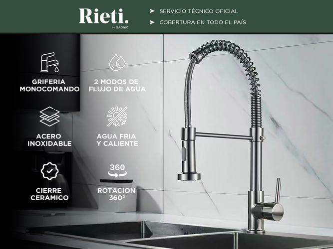 Griferia Extensible Para Cocina Gadnic Canilla Monocomando - 1