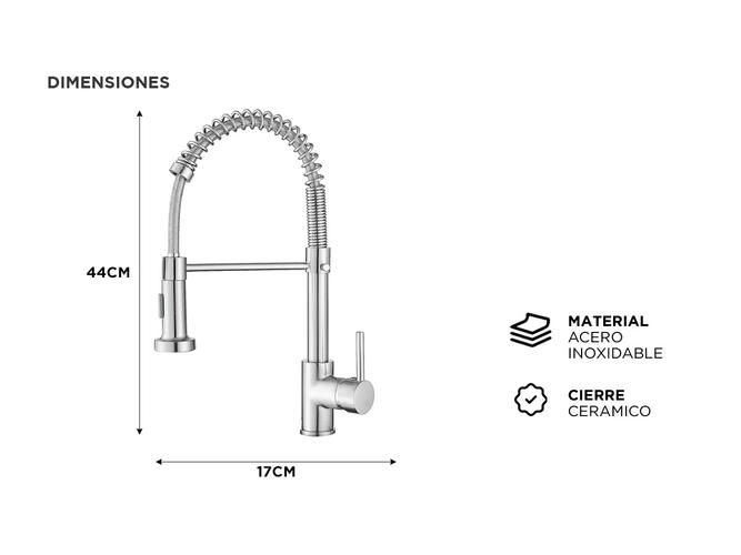Griferia Extensible Para Cocina Gadnic Canilla Monocomando - 4