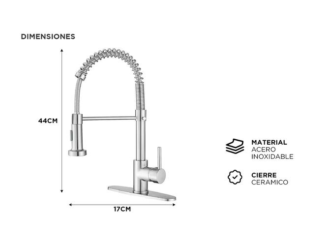 Griferia Extensible Para Cocina Gadnic Canilla Monocomando - 4