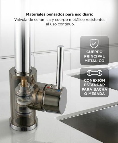 Griferia Extensible Para Cocina Gadnic Canilla Monocomando - 4