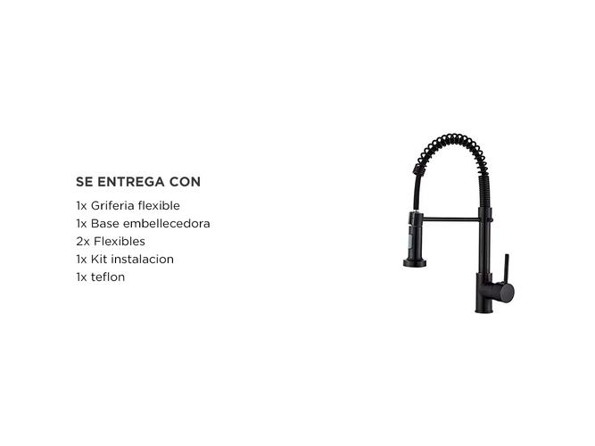 Griferia Extensible Para Cocina Gadnic Canilla Monocomando Flexible - 5
