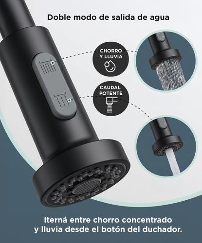 Griferia Extensible Para Cocina Gadnic Canilla Monocomando Flexible - 2