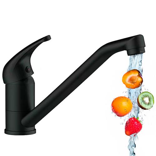 Grifería Canilla De Cocina Rieti Monocomando Negro Mate - 0