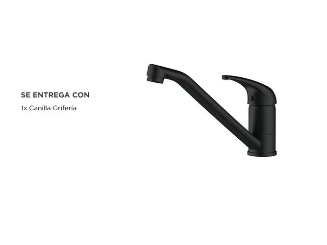 Grifería Canilla De Cocina Rieti Monocomando Negro Mate - 5