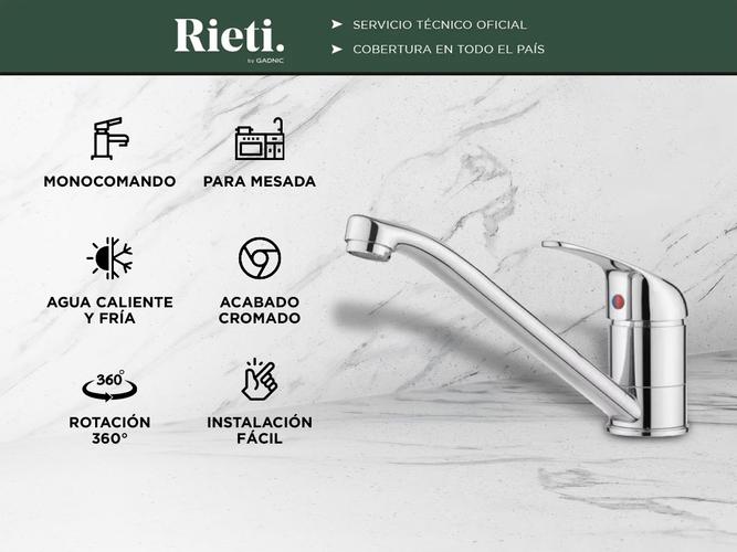 Canilla Monocomando Gadnic Rieti Griferia para Mesada - 1