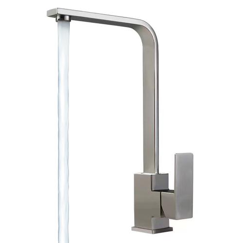 Canilla Monocomando Rieti Acero Inoxidable Para Cocina - 0