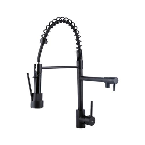 Grifería de Cocina Cromado Rieti con Doble Boquilla Resorte Extraíble - 0