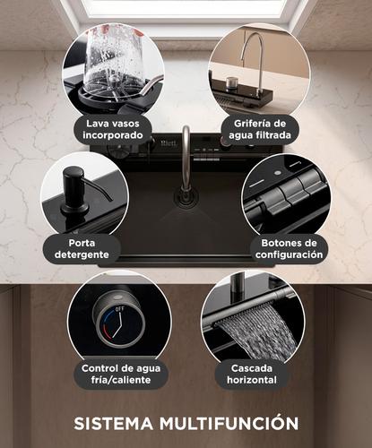 Módulo De Grifería Inteligente Rieti By Gadnic Multifunción Flying Rain Lavavasos Dispenser De Detergente - 4