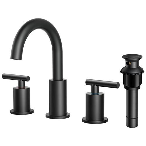 Griferia de Baño y Cocina Rieti Doble Comando Negro Mate  - 0