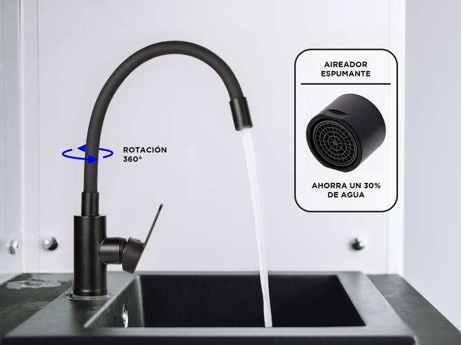 Griferia Monocomando Gadnic Para Cocina Flexible  - 4