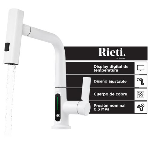  Grifería Monocomando Inteligente Rieti By Gadnic Canilla Con Display Digital Temperatura Ajustable  - 0