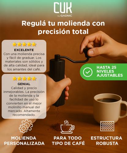 Molinillo de Café Manual Gadnic Profesional Con Regulador de Molida  Usado - 1