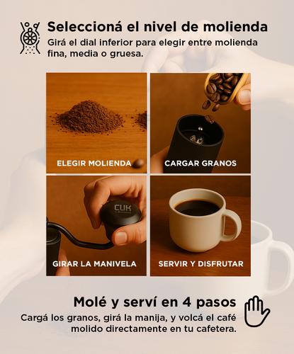 Molinillo de Café Manual Gadnic Profesional Con Regulador de Molida  Usado - 4