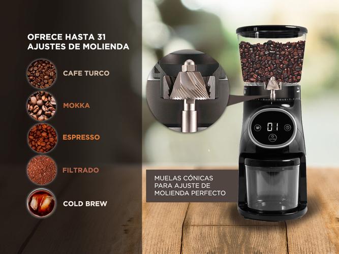 Kit Cafetera de filtro Gadnic CF800 +Molinillo de Café Profesional Con Display - 4